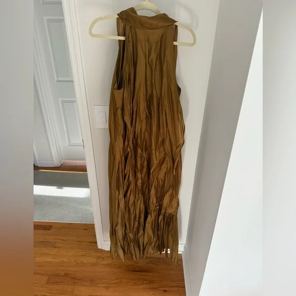 COS Halter Olive Green Maxi Dress size 10